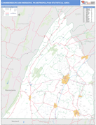 Chambersburg-Waynesboro Metro Area Digital Map Basic Style